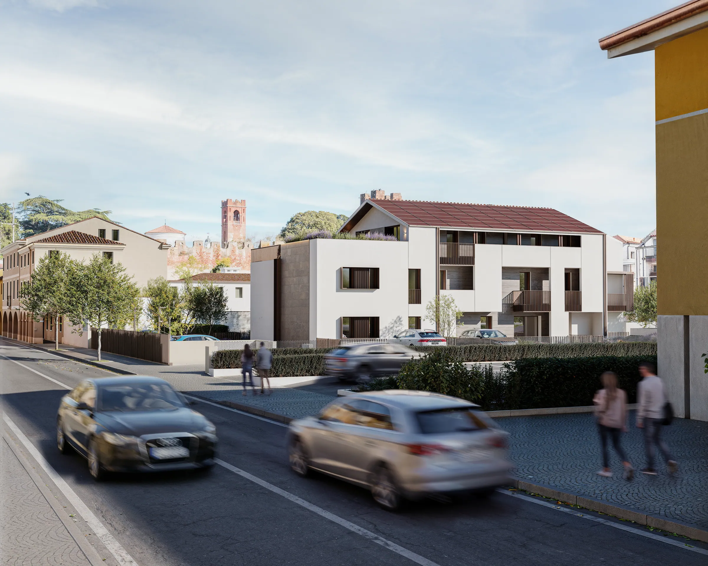 Inserimento urbano di Residence Oltremura in Borgo Vicenza vicino alle mura